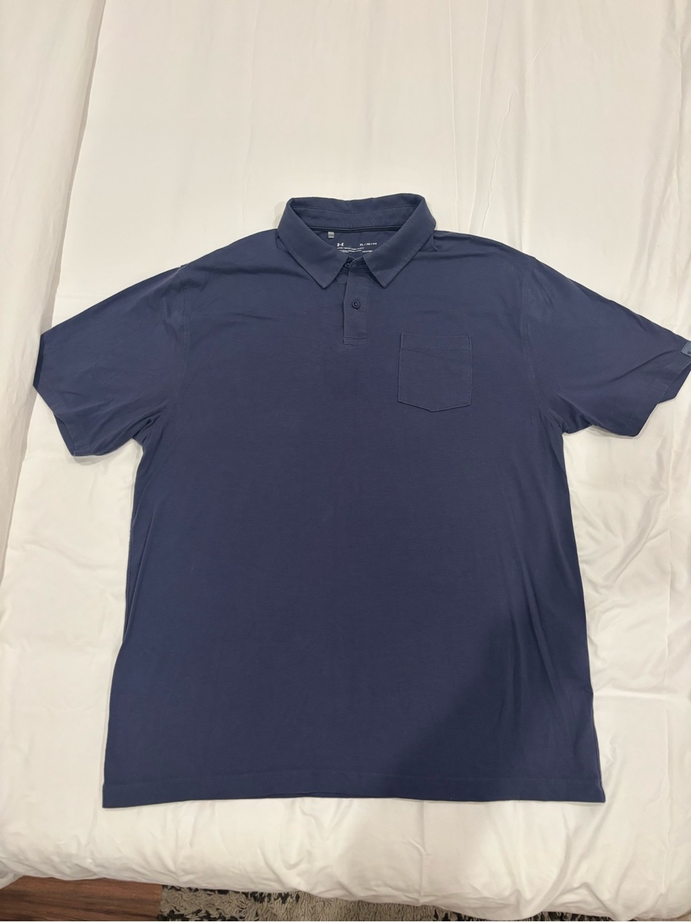Under Armour Navy Short-Sleeve Polo with Chest Pocket